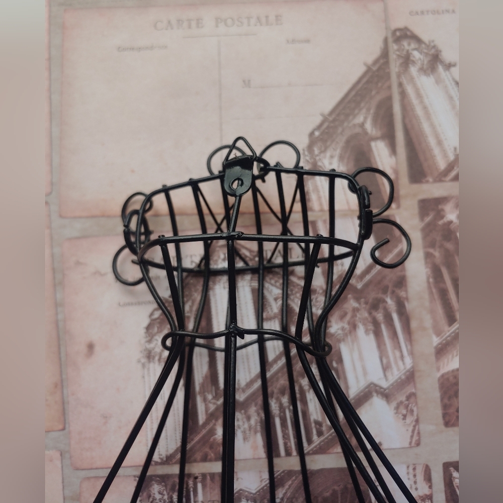 RARE Vintage 90s Fashion Dress Black Metal Hook Hanger Wall Decor Art - Picture 4 of 11